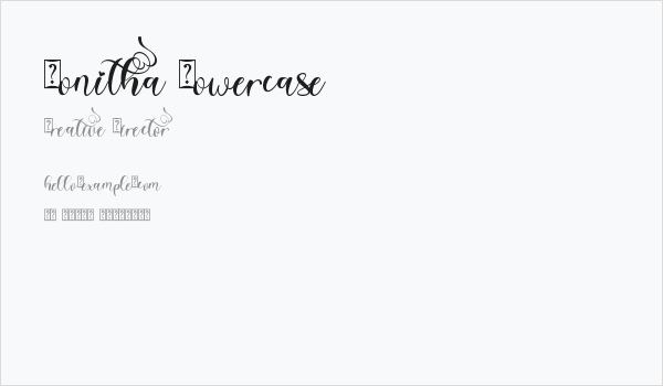 Bonitha Lowercase Business Card