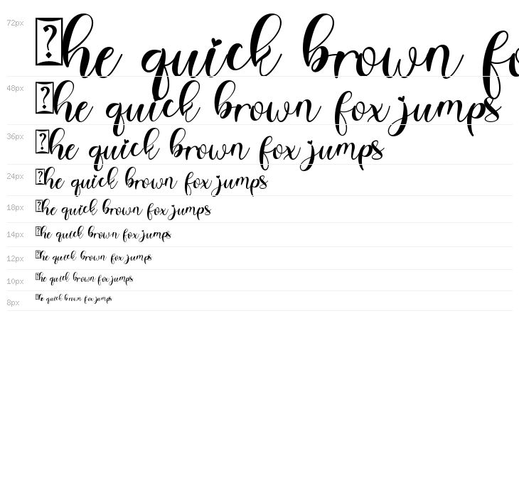 Bonitha Lowercase Waterfall