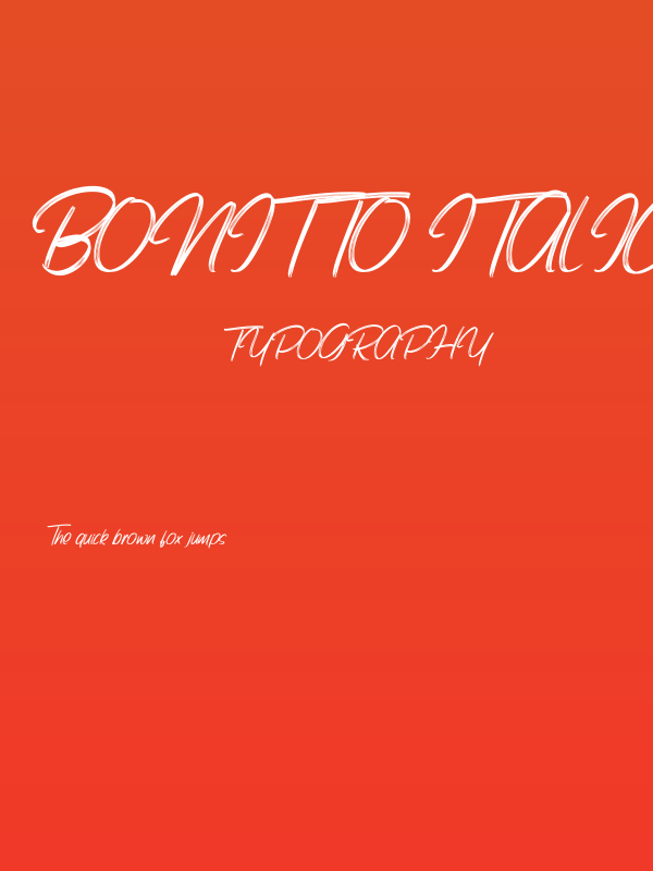 Bonitto Italic Poster