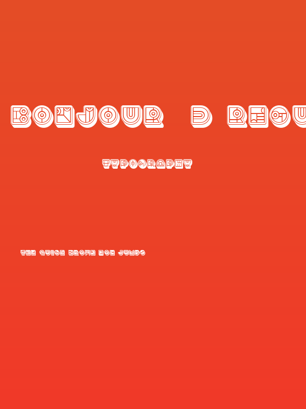 Bonjour 3D Regular Poster