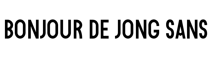 Bonjour De Jong Sans  नि: शुल्क फ़ॉन्ट्स डाउनलोड