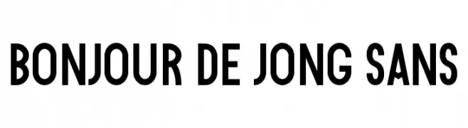 Bonjour De Jong Sans  Descarca Fonturi Gratis