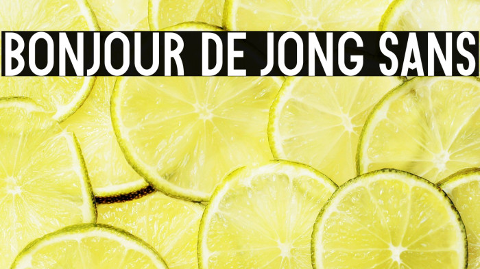 Bonjour De Jong Sans Example 1