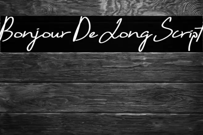 Bonjour De Jong Script Font examples
