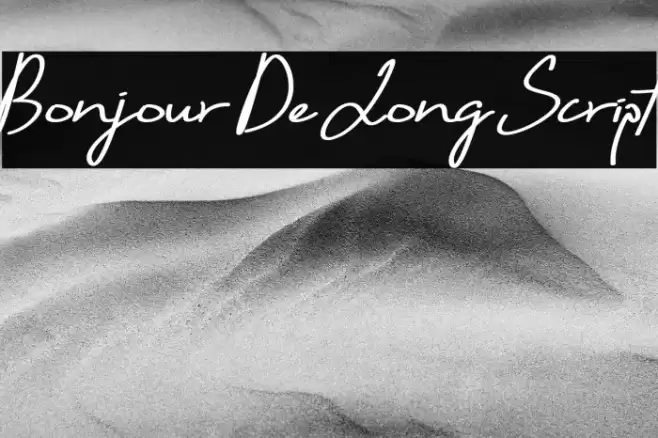 Bonjour De Jong Script Font examples