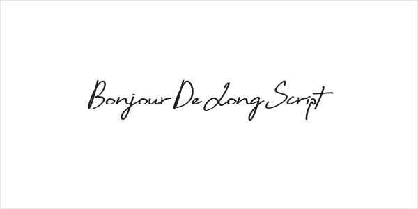 Bonjour De Jong Script Logo