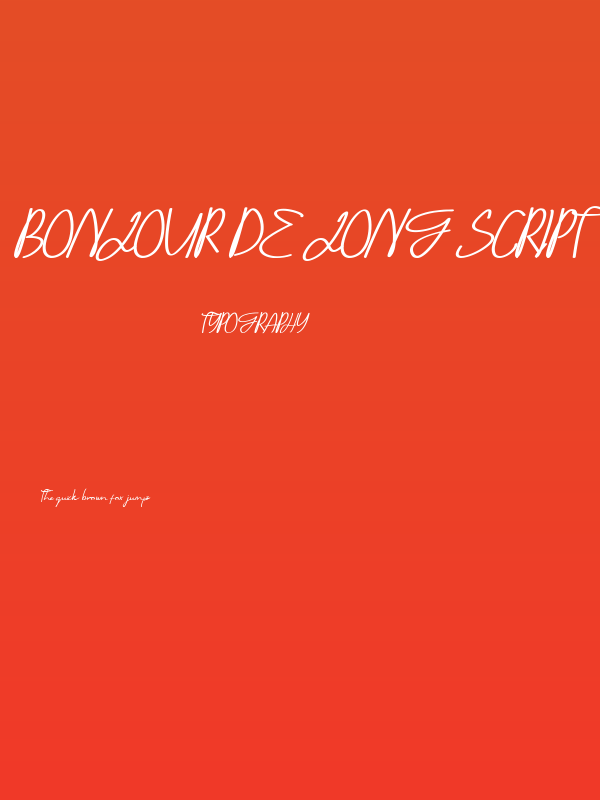 Bonjour De Jong Script Poster