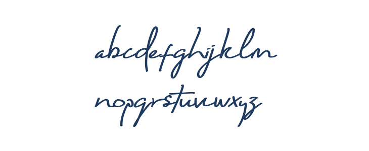 Bonjour De Jong Script Lowercase