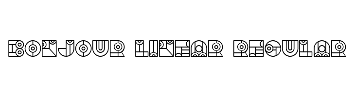 Bonjour Linear Regular  Frei Schriftart Herunterladen