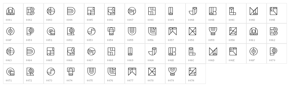Bonjour Linear Regular Character Map