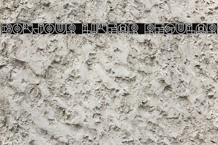 Bonjour Linear Regular Font examples