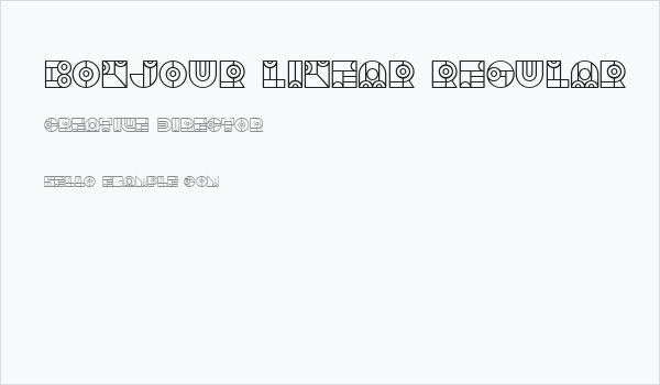 Bonjour Linear Regular Business Card