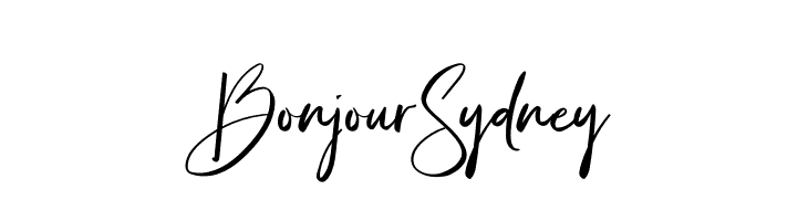 Bonjour Sydney  les polices de caractères gratuit tlcharger