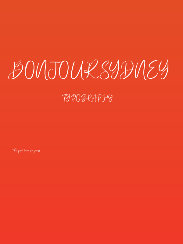 Bonjour Sydney Poster