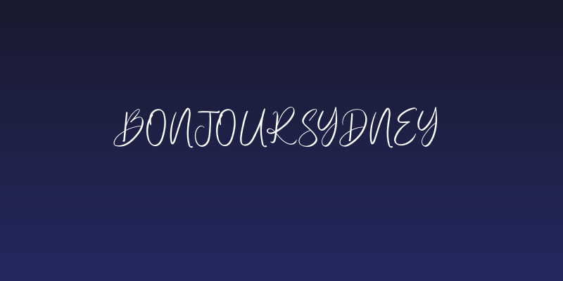 Bonjour Sydney Social Header