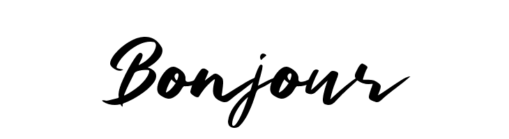 Bonjour  Frei Schriftart Herunterladen