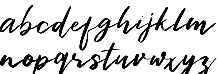 Bonjour Font LOWERCASE