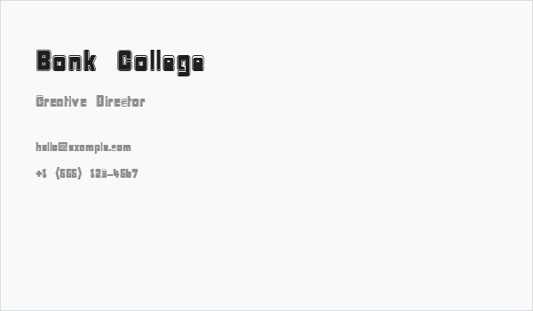 Bonk College Business Card