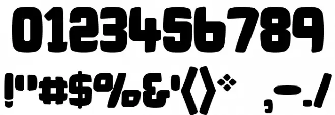Bonk Fatty Font OTHER CHARS