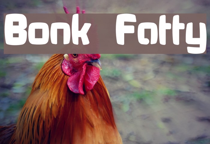 Bonk Fatty Font examples