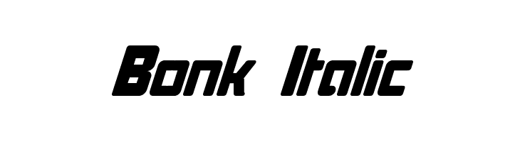 Bonk Italic Font