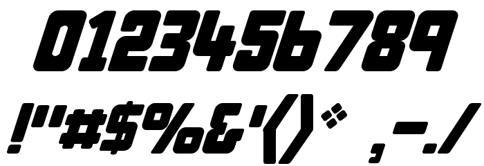 Bonk Italic Font OTHER CHARS