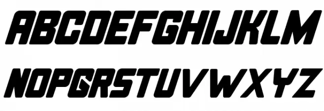 Bonk Italic Schriftart Groß