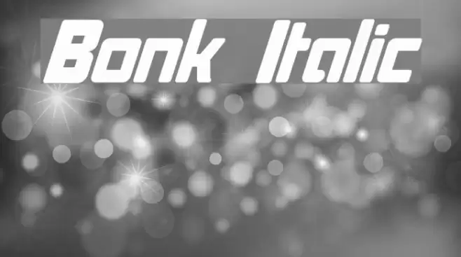 Bonk Italic Шрифта examples