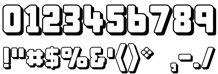 Bonk Offset Шрифта ДРУГИЕ символов