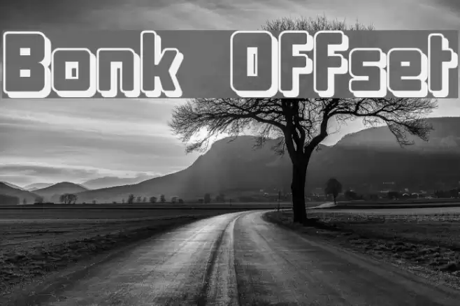 Bonk Offset Шрифта examples