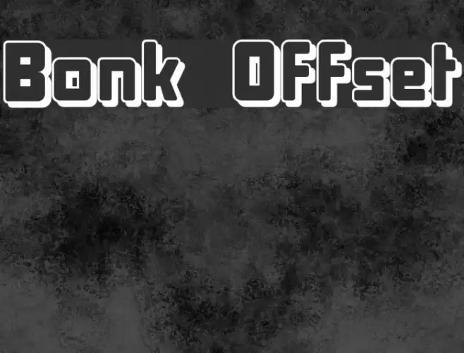 Bonk Offset Шрифта examples