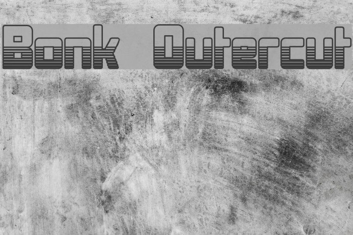 Bonk Outercut Font examples