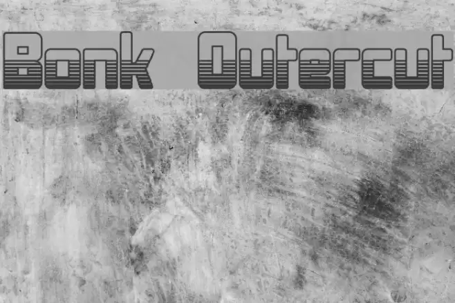 Bonk Outercut फ़ॉन्ट examples