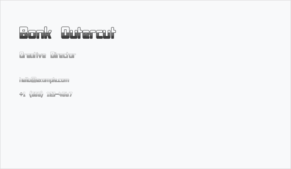 Bonk Outercut Business Card