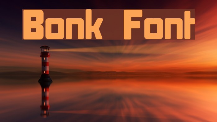 Bonk Font examples
