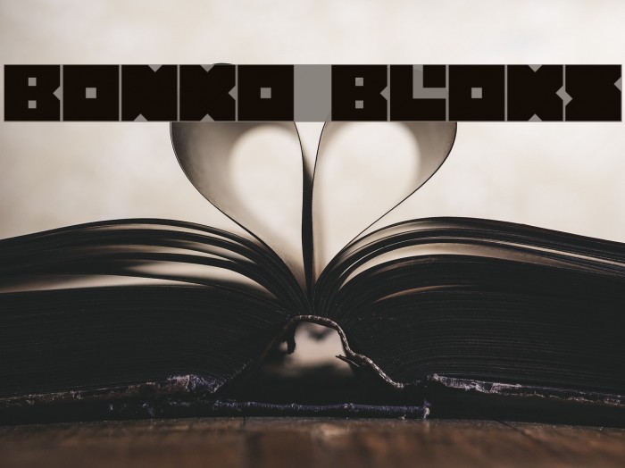 Bonko Bloks Font examples