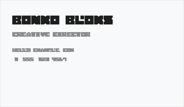 Bonko Bloks Business Card