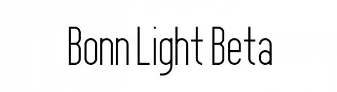 Bonn Light Beta  नि: शुल्क फ़ॉन्ट्स डाउनलोड