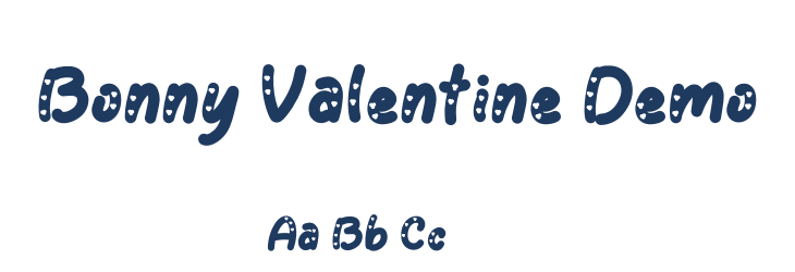 Bonny Valentine Demo Font Preview