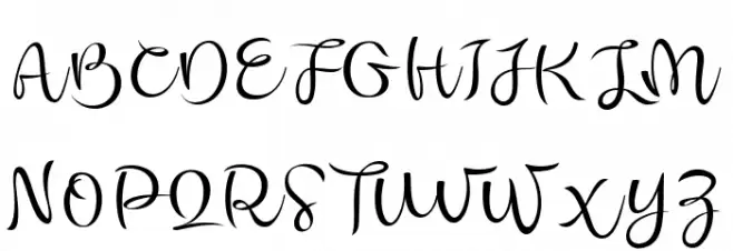 Bonoligt free vertion Regular フォント 大文字