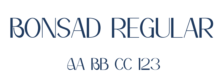 Bonsad Regular Font Preview