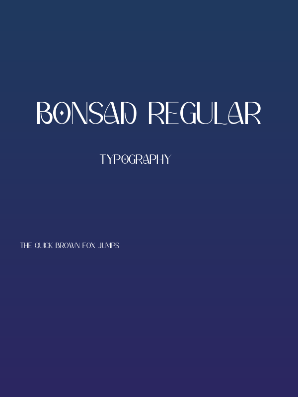 Bonsad Regular Poster