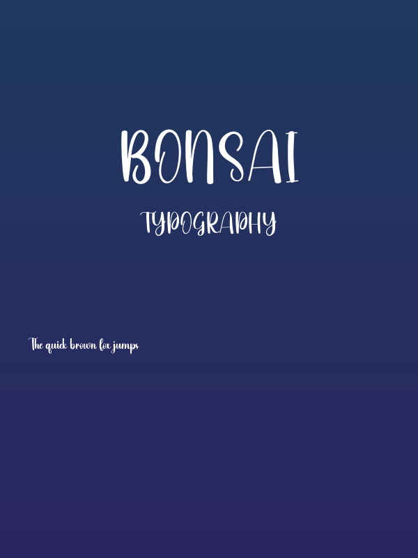 Bonsai Poster