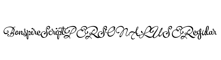 Bonspire Script PERSONAL USE Regular  नि: शुल्क फ़ॉन्ट्स डाउनलोड