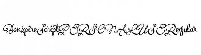 Bonspire Script PERSONAL USE Regular  لخطوط تنزيل