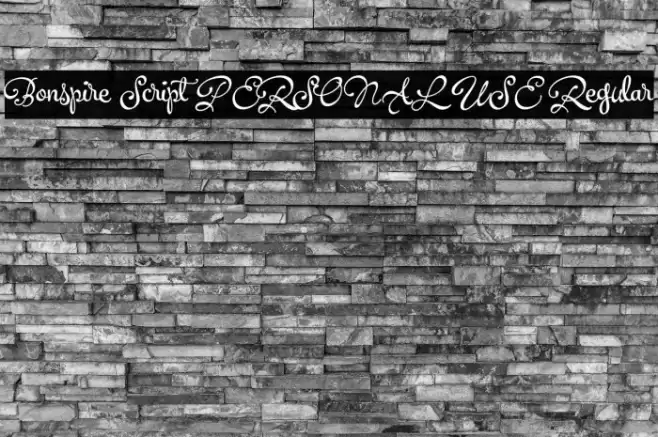 Bonspire Script PERSONAL USE Regular Font examples