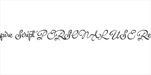 Bonspire Script PERSONAL USE Regular Logo