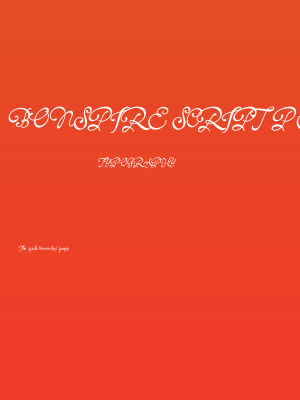 Bonspire Script PERSONAL USE Regular Poster