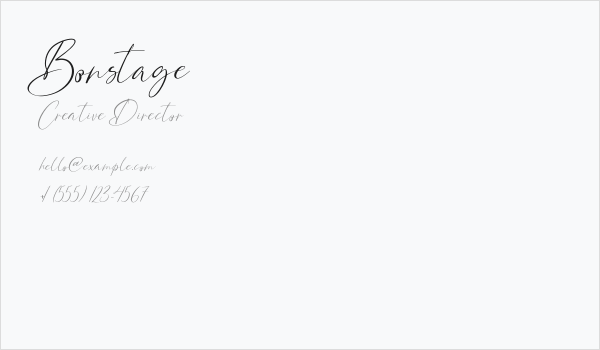 Bonstage Business Card