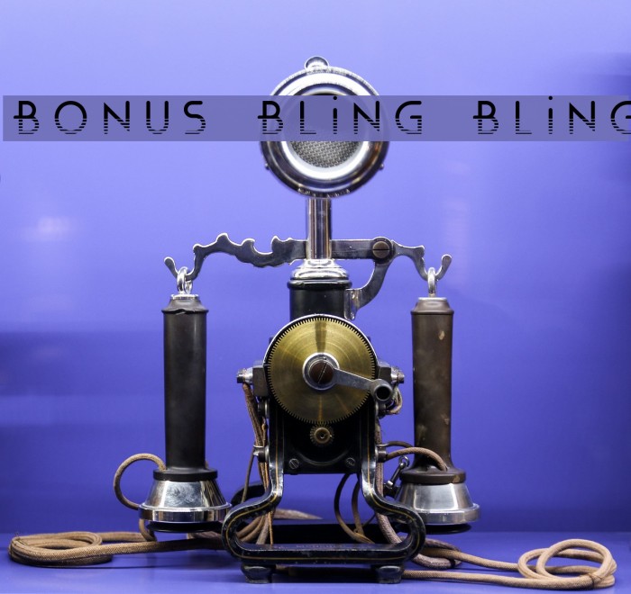 Bonus Bling Bling Font examples